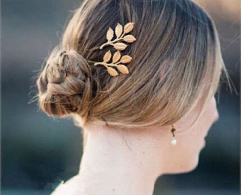 vintage gold leaf hair pins