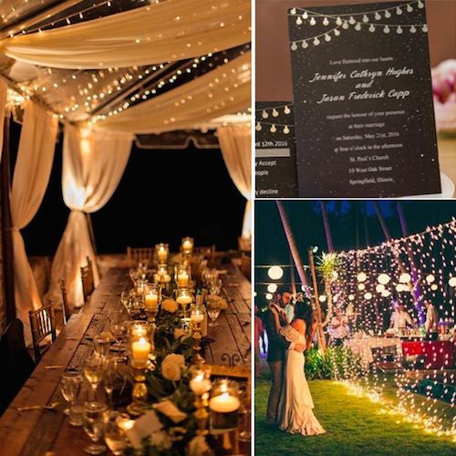 A magical night needs to be announced by a string of twinkling lights