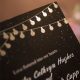 Starry sky wedding invitations with silver glitter string lights