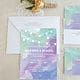 romantic purple and blue watercolor wedding invitations BYWI370